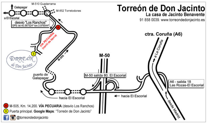 plano como llegar Torreón de Don Jacinto