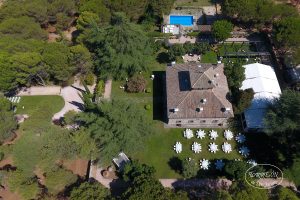 Vista aérea de la zona de celebraciones